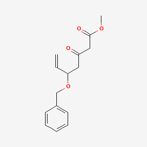 molecular formula C15H18O4 B8614639 5-Benzyloxy-3-oxo-6-heptenoic acid methyl ester CAS No. 62344-17-6