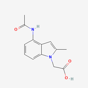 molecular formula C13H14N2O3 B8614685 (4-acetylamino-2-methyl-1H-indol-1-yl)acetic acid 