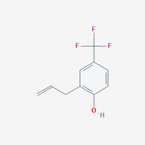 molecular formula C10H9F3O B8614772 2-Allyl-4-(trifluoromethyl)phenol 