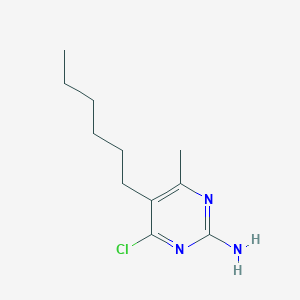 4-Chloro-5-hexyl-6-methylpyrimidin-2-amine