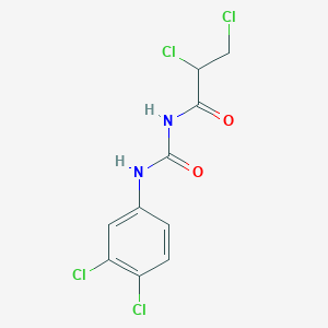 molecular formula C10H8Cl4N2O2 B8614807 2,3-Dichloro-N-[(3,4-dichlorophenyl)carbamoyl]propanamide CAS No. 58414-18-9
