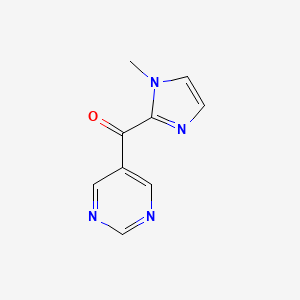 molecular formula C9H8N4O B8614819 (1-Methyl-1H-imidazol-2-yl)(pyrimidin-5-yl)methanone 