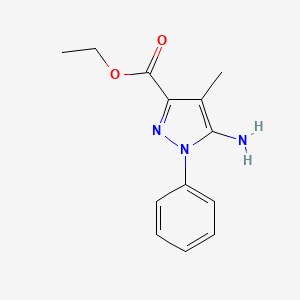 molecular formula C13H15N3O2 B8614835 ethyl 5-amino-4-methyl-1-phenyl-1H-pyrazole-3-carboxylate 