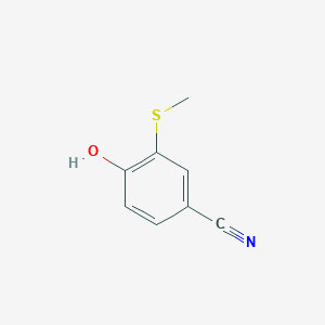 molecular formula C8H7NOS B8614841 4-Hydroxy-3-(methylthio)benzonitrile 