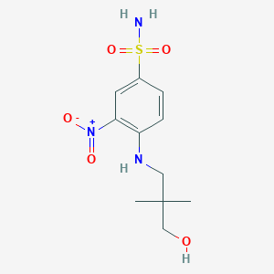 molecular formula C11H17N3O5S B8614872 4-(3-Hydroxy-2,2-dimethylpropylamino)-3-nitrobenzenesulfonamide 