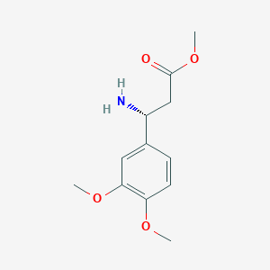 molecular formula C12H17NO4 B8614891 (R)-methyl 3-amino-3-(3,4-dimethoxyphenyl)propionate 