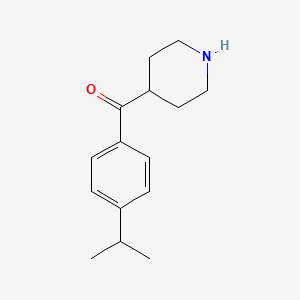 molecular formula C15H21NO B8614895 4-(4-Isopropylbenzoyl)piperidine 