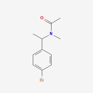 molecular formula C11H14BrNO B8614902 N-[1-(4-bromophenyl)ethyl]-N-methylacetamide 