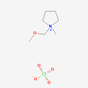 molecular formula C7H16ClNO5 B8614955 1-(Methoxymethyl)-1-methylpyrrolidin-1-ium perchlorate CAS No. 820958-83-6