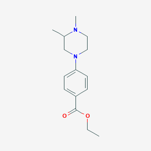 molecular formula C15H22N2O2 B8614969 Ethyl 4-(3,4-dimethylpiperazin-1-yl)benzoate 