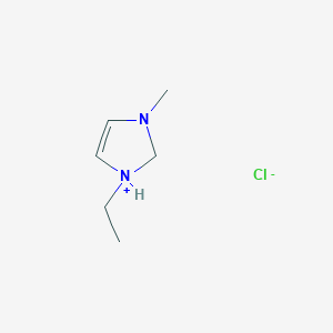 molecular formula C6H13ClN2 B8615093 1H-Imidazolium, 1-ethyl-3-methyl-, chloride 