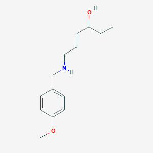 molecular formula C14H23NO2 B8615128 6-(4-Methoxybenzylamino)hexan-3-ol CAS No. 303752-04-7