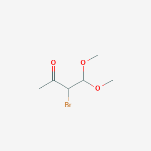 molecular formula C6H11BrO3 B8615171 3-Bromo-4,4-dimethoxy-2-butanone 