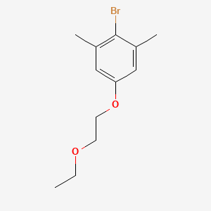 molecular formula C12H17BrO2 B8615224 2-Bromo-5-(2-ethoxyethoxy)-1,3-dimethylbenzene 