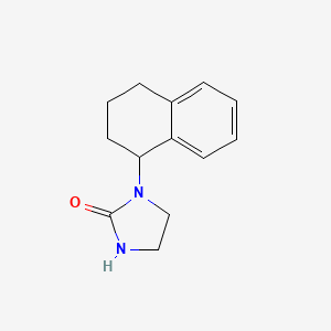 molecular formula C13H16N2O B8615251 1-(1,2,3,4-Tetrahydronaphthalen-1-yl)imidazolidin-2-one 