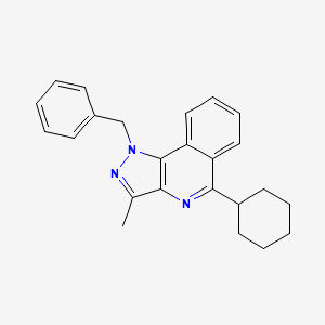 molecular formula C24H25N3 B8615256 1-Benzyl-5-cyclohexyl-3-methyl-1H-pyrazolo[4,3-c]isoquinoline CAS No. 824968-23-2
