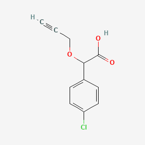 molecular formula C11H9ClO3 B8615273 (4-Chloro-phenyl)-prop-2-ynyloxy-acetic acid CAS No. 655223-09-9