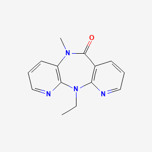 molecular formula C14H14N4O B8615281 N11-Ethyl-N5-methyl-5,11-dihydro-6H-dipyrido(3,2-b:2',3'-e)(1,4)diazepin-6-one CAS No. 132312-85-7