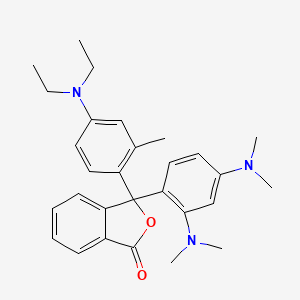 molecular formula C29H35N3O2 B8615286 1(3H)-Isobenzofuranone, 3-[2,4-bis(dimethylamino)phenyl]-3-[4-(diethylamino)-2-methylphenyl]- CAS No. 52830-80-5