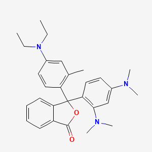 B8615286 1(3H)-Isobenzofuranone, 3-[2,4-bis(dimethylamino)phenyl]-3-[4-(diethylamino)-2-methylphenyl]- CAS No. 52830-80-5