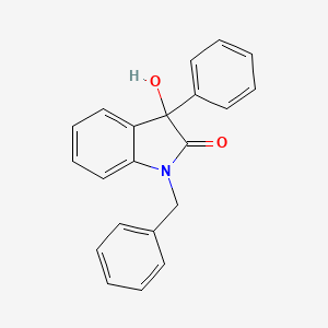 molecular formula C21H17NO2 B8615294 1-Benzyl-3-hydroxy-3-phenylindoline-2-one 