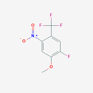 molecular formula C8H5F4NO3 B8615296 1-Fluoro-2-methoxy-4-nitro-5-(trifluoromethyl)benzene 