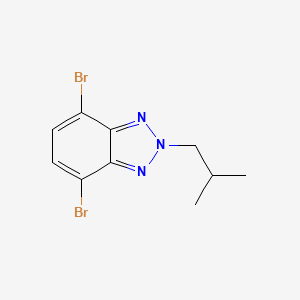 molecular formula C10H11Br2N3 B8615340 4,7-Dibromo-2-isobutyl-2H-benzo[d][1,2,3]triazole 