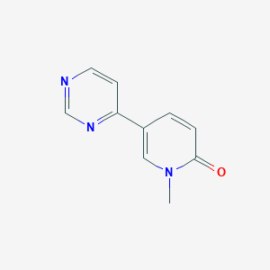 molecular formula C10H9N3O B8615353 1-Methyl-5-(pyrimidin-4-yl)pyridin-2(1H)-one CAS No. 89996-09-8