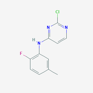 molecular formula C11H9ClFN3 B8615379 4-(2-Fluoro-5-methylanilino)-2-chloropyrimidine 