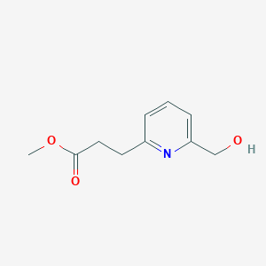 molecular formula C10H13NO3 B8615424 Methyl 3-(6-hydroxymethylpyridin-2-yl)propionate 