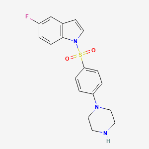 5-Fluoro-1-(4-piperazin-1-yl-benzenesulfonyl)-1H-indole