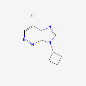 molecular formula C9H9ClN4 B8615575 6-Chloro-9-cyclobutyl-9H-imidazo[4,5-c]pyridazine 