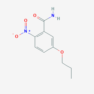 molecular formula C10H12N2O4 B8615617 2-Nitro-5-propoxy-benzamide 