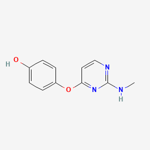 molecular formula C11H11N3O2 B8615631 4-(2-Methylamino-pyrimidin-4-yloxy)-phenol 