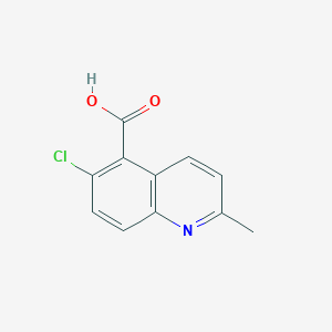 molecular formula C11H8ClNO2 B8615637 6-Chloro-2-methyl-5-quinolinecarboxylic acid 