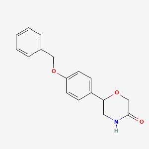 molecular formula C17H17NO3 B8615647 6-(4-(Benzyloxy)phenyl)morpholin-3-one 
