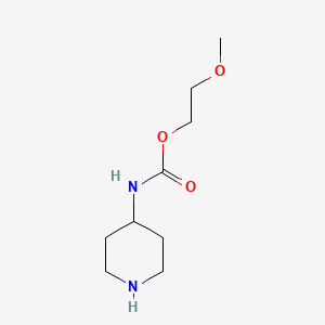 molecular formula C9H18N2O3 B8615653 2-Methoxyethyl piperidin-4-ylcarbamate CAS No. 141498-54-6