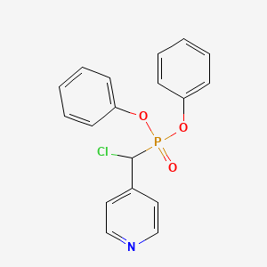 molecular formula C18H15ClNO3P B8615661 Diphenyl [chloro(pyridin-4-yl)methyl]phosphonate CAS No. 138517-18-7