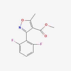 molecular formula C12H9F2NO3 B8615677 4-Methoxycarbonyl-5-methyl-3-(2,6-difluorophenyl)isoxazole 