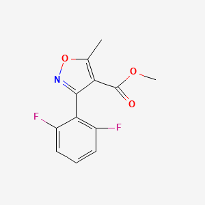 molecular formula C12H9F2NO3 B8615677 Methyl 3-(2,6-difluorophenyl)-5-methylisoxazole-4-carboxylate 