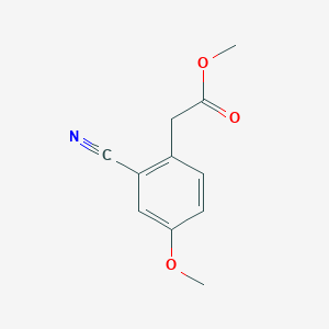 molecular formula C11H11NO3 B8615681 (2-Cyano-4-methoxy-phenyl)-acetic acid methyl ester 