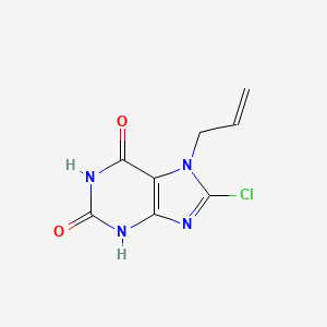 molecular formula C8H7ClN4O2 B8615708 8-chloro-7-(2-propen-1-yl)-3,7-dihydro-1H-purine-2,6-dione 
