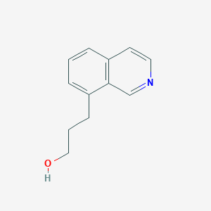 molecular formula C12H13NO B8615713 8-Isoquinolinepropanol 