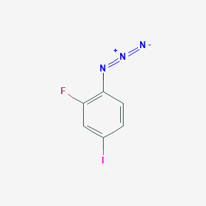 molecular formula C6H3FIN3 B8615735 1-Azido-2-fluoro-4-iodobenzene 