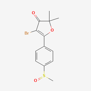 4-Bromo-2,2-dimethyl-5-(4-(methylsulfinyl)phenyl)furan-3(2h)-one