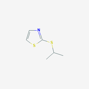 molecular formula C6H9NS2 B8615758 2-(Isopropylthio)thiazole 