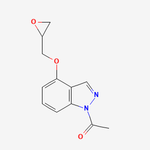 1-{4-[(Oxiran-2-yl)methoxy]-1H-indazol-1-yl}ethan-1-one