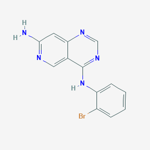 molecular formula C13H10BrN5 B8615786 4-N-(2-bromophenyl)pyrido[4,3-d]pyrimidine-4,7-diamine 