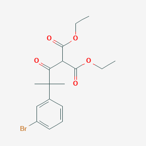 molecular formula C17H21BrO5 B8615804 Diethyl 2-(2-(3-bromophenyl)-2-methylpropanoyl)malonate 