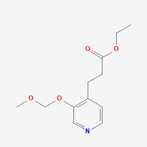 molecular formula C12H17NO4 B8615808 Ethyl 3-(3-(methoxymethoxy)pyridin-4-yl)propanoate 